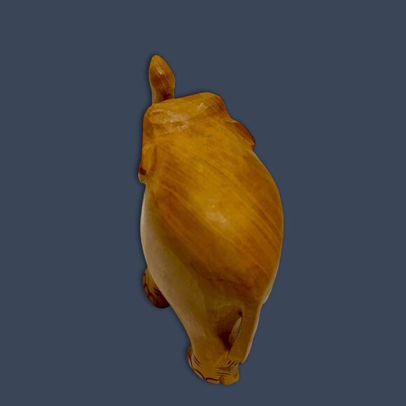 Vintage Hand Carved Wooden Elephant Trunk Up. RARE! Read Description. - Picture 6 of 8